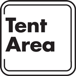 12"w x 12"h Aluminum Sign "Tent Area"