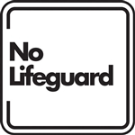 12"w x 12"h Aluminum Sign "No Lifeguard"