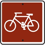 12"w x 12"h .080 Reflective Aluminum Bicycle Symbol Sign