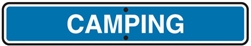 24"w x 6"h .080 Reflective Aluminum Sign "Camping"