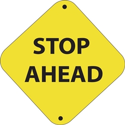 12"w x 12"h Aluminum Trail Marker Sign "Stop Ahead"