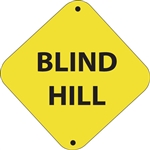12"w x 12"h Aluminum Trail Marker Sign "Blind Hill"
