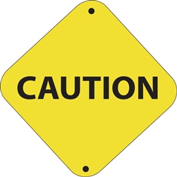 12"w x 12"h Aluminum Trail Marker Sign "Caution"