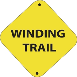 12"w x 12"h Aluminum Trail Marker Sign "Winding Trail"