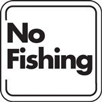 12"w x 12"h Aluminum Sign "No Fishing"