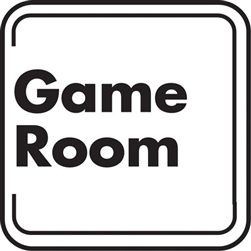 12"w x 12"h Aluminum Sign "Game Room"