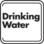 12"w x 12"h Aluminum Sign "Drinking Water"