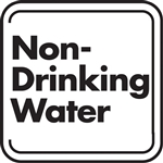 12"w x 12"h Aluminum Sign "Non-Drinking Water"