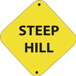 12"w x 12"h Aluminum Trail Marker Sign "Steep Hill"