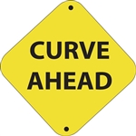 12"w x 12"h Aluminum Trail Marker Sign "Curve Ahead"