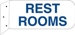 9"w x 4"h "Restrooms" Aluminum Sign